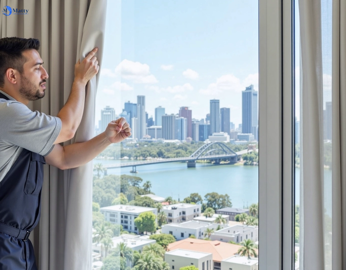 Professional curtain steam cleaning service kings-langley-nsw QLD by Matty Curtain Cleaning